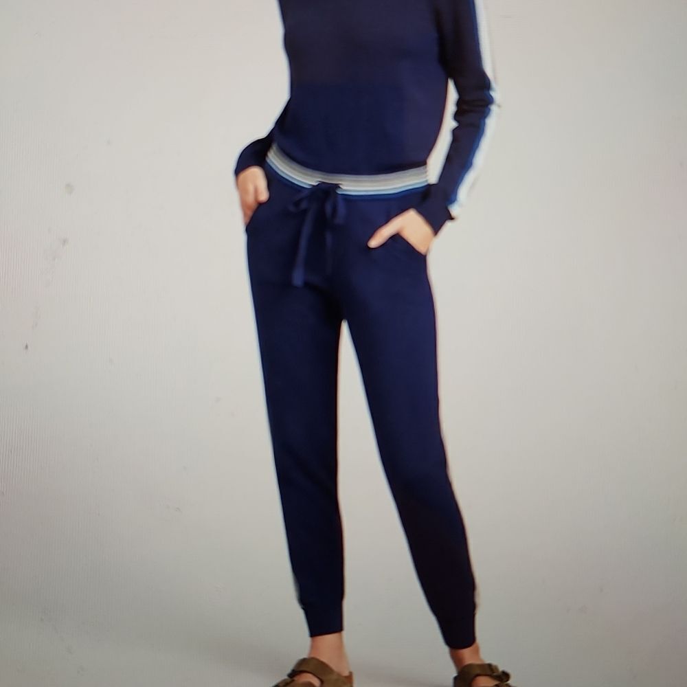 Faherty Navy Track Pants